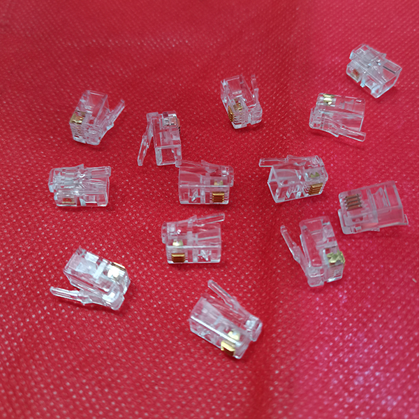 RJ11 4P4C connector gold-plating GF common (KB square hole)