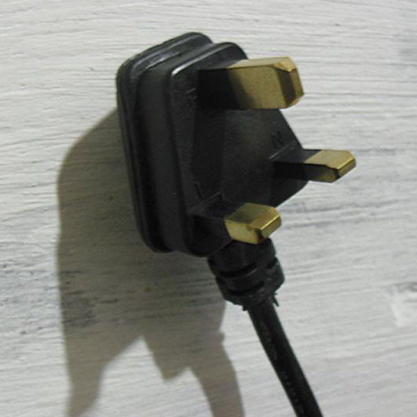 AC power cord cable U.K. style plug