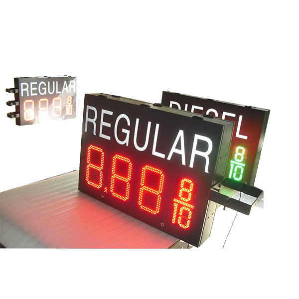 12 inch LED oil price changer sign with cabinet