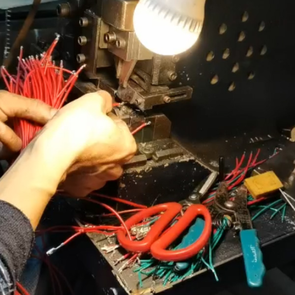 Wiring harness with connector processing